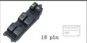 مجموعة مفاتيح تحكم زجاج (ماستر) - تويوتا كورولا (2000-2006) | 18 خط (OEM: 12480)