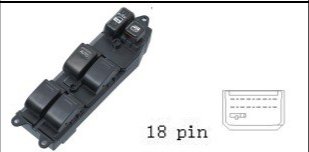 مجموعة مفاتيح تحكم زجاج (ماستر) - تويوتا كورولا (2000-2006) | 18 خط (OEM: 12480)
