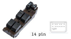 مجموعة مفاتيح تحكم زجاج (ماستر) - تويوتا لاند كروزر (2004-2006) | 14 خط