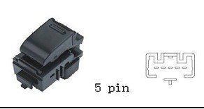 مفتاح زجاج مفرد (يمين/راكب) - تويوتا فيجو وفورتشنر (2004-2013) | 5 خطوط