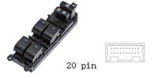 مجموعة مفاتيح تحكم زجاج (ماستر) - تويوتا لاند كروزر وبريوس ولكزس | 20 خط