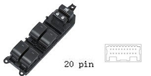 مجموعة مفاتيح تحكم زجاج (ماستر) - تويوتا لاند كروزر وبريوس وإستيما | مقود أيمن (RHD)