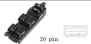 مجموعة مفاتيح تحكم زجاج (ماستر) - تويوتا كراون (2005-2009) | 20 خط