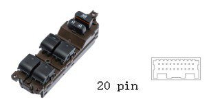 مجموعة مفاتيح تحكم زجاج (ماستر) - لكزس E350 و ES240 (2010-2012) | 20 خط