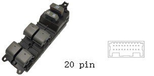 مجموعة مفاتيح تحكم زجاج (ماستر) - لكزس LS460 (2007-2012) | 20 خط