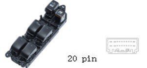 مجموعة مفاتيح تحكم زجاج (ماستر) - تويوتا ريز ولكزس (2005-2009) | 20 خط