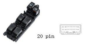 مجموعة مفاتيح تحكم زجاج (ماستر) - تويوتا ويش (2004 وما بعد) | 20 خط