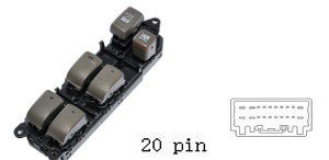 مجموعة مفاتيح تحكم زجاج (ماستر) - تويوتا GX470 (2003-2009) | 20 خط