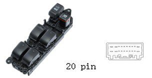 مجموعة مفاتيح تحكم زجاج (ماستر) - تويوتا ريز ولاند كروزر | 20 خط