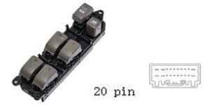 مجموعة مفاتيح تحكم زجاج (ماستر) - تويوتا | 20 خط (لون بيج)