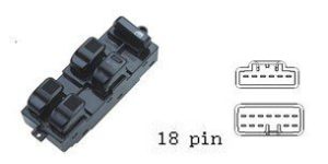 مجموعة مفاتيح تحكم زجاج (ماستر) - تويوتا أفانزا | مقود أيمن (RHD) | 18 خط