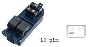 مجموعة مفاتيح تحكم زجاج (ماستر) - تويوتا تاكوما وإف جي كروزر | 10 خطوط