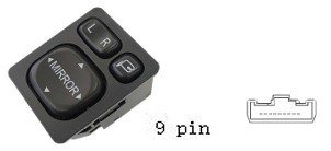 مفتاح تحكم في المرايا الجانبية (كهرباء) - تويوتا | 9 خطوط | تصميم مستطيل