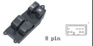 مجموعة مفاتيح تحكم زجاج (ماستر) - تويوتا | 8 خطوط | لون أسود