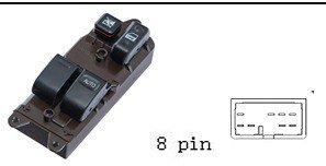 مجموعة مفاتيح تحكم زجاج (ماستر) - تويوتا | مقود أيمن (RHD) | 8 خطوط