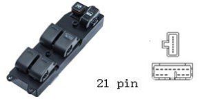 مجموعة مفاتيح تحكم زجاج (ماستر) - تويوتا كورولا (98-02) | مقود أيمن (RHD) | 21 خط