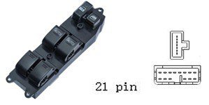 مجموعة مفاتيح تحكم زجاج (ماستر) - تويوتا فور رنر (1998-2002) | 21 خط