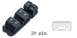 مجموعة مفاتيح تحكم زجاج (ماستر) - تويوتا هايلاندر | 20 خط | دعم كامل (Auto)