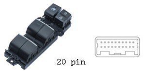 مجموعة مفاتيح تحكم زجاج (ماستر) - تويوتا | 20 خط | تصميم عصري