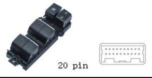 مجموعة مفاتيح تحكم زجاج (ماستر) - تويوتا | 20 خط | تصميم عصري