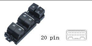 مجموعة مفاتيح تحكم زجاج (ماستر) - تويوتا (RAV4 / Corolla / Levin) موديل 2018 فما فوق