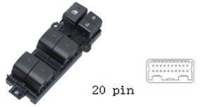 مجموعة مفاتيح تحكم زجاج (ماستر) - تويوتا | 20 خط | تصميم انسيابي