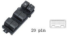 مجموعة مفاتيح تحكم زجاج (ماستر) - تويوتا | 20 خط | تصميم انسيابي