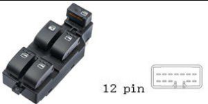 مجموعة مفاتيح تحكم زجاج (ماستر) - دايهاتسو | جهة السائق (FL) | 12 خط