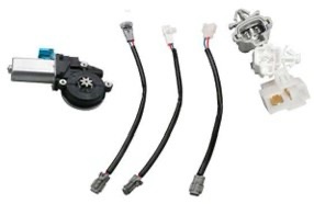محرك زجاج كهربائي مع أسلاك وتوصيلات لسيارات متعددة (1979–2004)