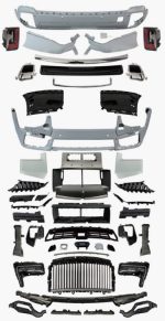طقم هيكل خارجي كامل أمامي وخلفي — مناسب لـ Rolls-Royce Cullinan موديلات 2019–2024 ترقية إلى شكل 2025