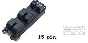 (مجموعة مفاتيح تحكم زجاج (ماستر) - نيسان بيك أب | جهة السائق RHD | 15 خط)