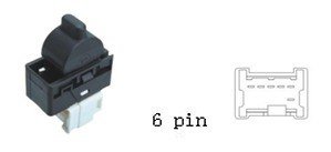 (مفتاح تحكم زجاج فرعي - نيسان بيك أب | جهة الركاب خلفي (RL/RR) | 6 خط)