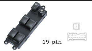 (مجموعة مفاتيح تحكم زجاج (ماستر) - نيسان A33 | جهة السائق (FL) | 19 خط)