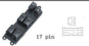 (مجموعة مفاتيح تحكم زجاج (ماستر) - نيسان ألتيما | جهة السائق (FL) | 17 خط)