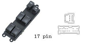 (مجموعة مفاتيح تحكم زجاج (ماستر) - نيسان | جهة السائق (FL) | 17 خط)
