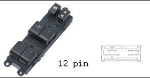 (مجموعة مفاتيح تحكم زجاج (ماستر) - نيسان (إكستيرا / فرونتير) | جهة السائق (FL) | 12 خط)