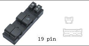 (مجموعة مفاتيح تحكم زجاج (ماستر) - نيسان صني | جهة السائق (RHD) | 19 خط)