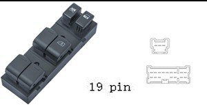 (مجموعة مفاتيح تحكم زجاج (ماستر) - نيسان | جهة السائق (RHD) | 19 خط)