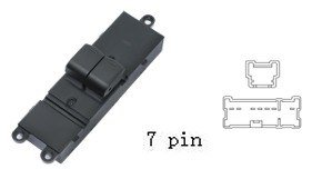 مجموعة مفاتيح تحكم زجاج (ماستر) - نيسان صني ألميرا | جهة السائق (FL) | 7 خط