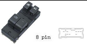 (مجموعة مفاتيح تحكم زجاج (ماستر) - نيسان فرونتير | جهة السائق (FL) | 8 خط)