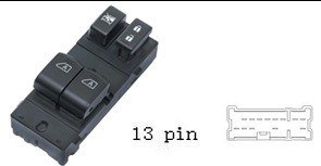 (مجموعة مفاتيح تحكم زجاج (ماستر) - نيسان 370Z كوبيه | جهة السائق (FL) | 13 خط)