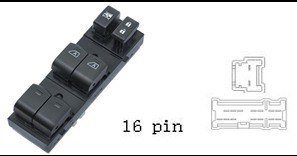 (مجموعة مفاتيح تحكم زجاج (ماستر) - نيسان ألتيما ومكسيما | جهة السائق (FL) | 16 خط)