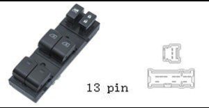 (مجموعة مفاتيح تحكم زجاج (ماستر) - نيسان إنفينيتي | جهة السائق (FL) | 13 خط)