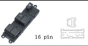 (مجموعة مفاتيح تحكم زجاج (ماستر) - نيسان نافارا بيك أب | جهة السائق (FL) | 16 خط)