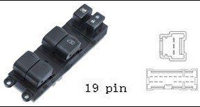 (مجموعة مفاتيح تحكم زجاج (ماستر) - نيسان | جهة السائق (RHD) | 19 خط)