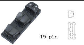 (مجموعة مفاتيح تحكم زجاج (ماستر) - نيسان ألتيما | جهة السائق (FL) | 19 خط)