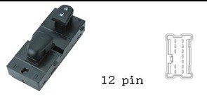 (مفتاح تحكم زجاج وقفل أبواب - نيسان ألتيما | جهة الراكب (FR) | 12 خط)