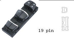 (مجموعة مفاتيح تحكم زجاج (ماستر) - نيسان | جهة السائق (FL) | 19 خط)