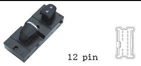 (مفتاح تحكم زجاج وقفل أبواب - نيسان | جهة الراكب (FR) | 12 خط)