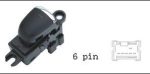 (مفتاح تحكم زجاج مفرد - نيسان | جهة الخلف (RL/RR) | 6 خط)